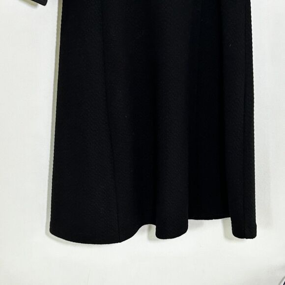Boden Fit & Flare Colorblock Dress Size 10R 10 Black Grey Quilted Knee Length - Picture 6 of 12